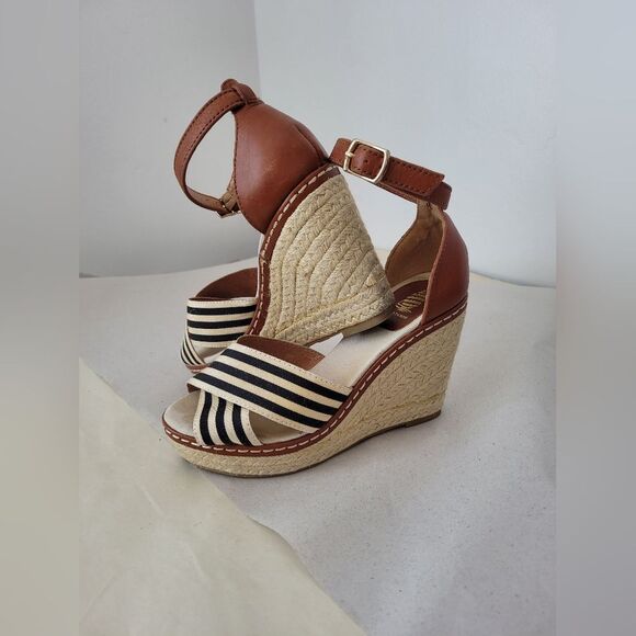 Marina Yachting Wedge Espadrille Sandals Nautical Preppy Coastal Summer EU 36 6 - Picture 4 of 10